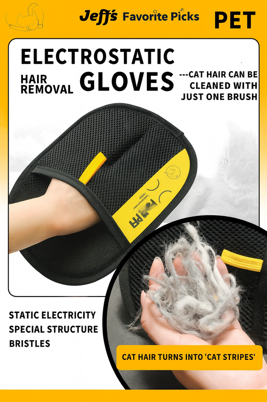 Effortless Pet Hair Removal with Electrostatic Gloves