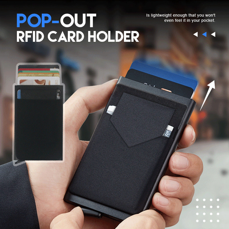 RFID-Blocking Metal Card Holder – Slim Aluminum Wallet – tech-gadget