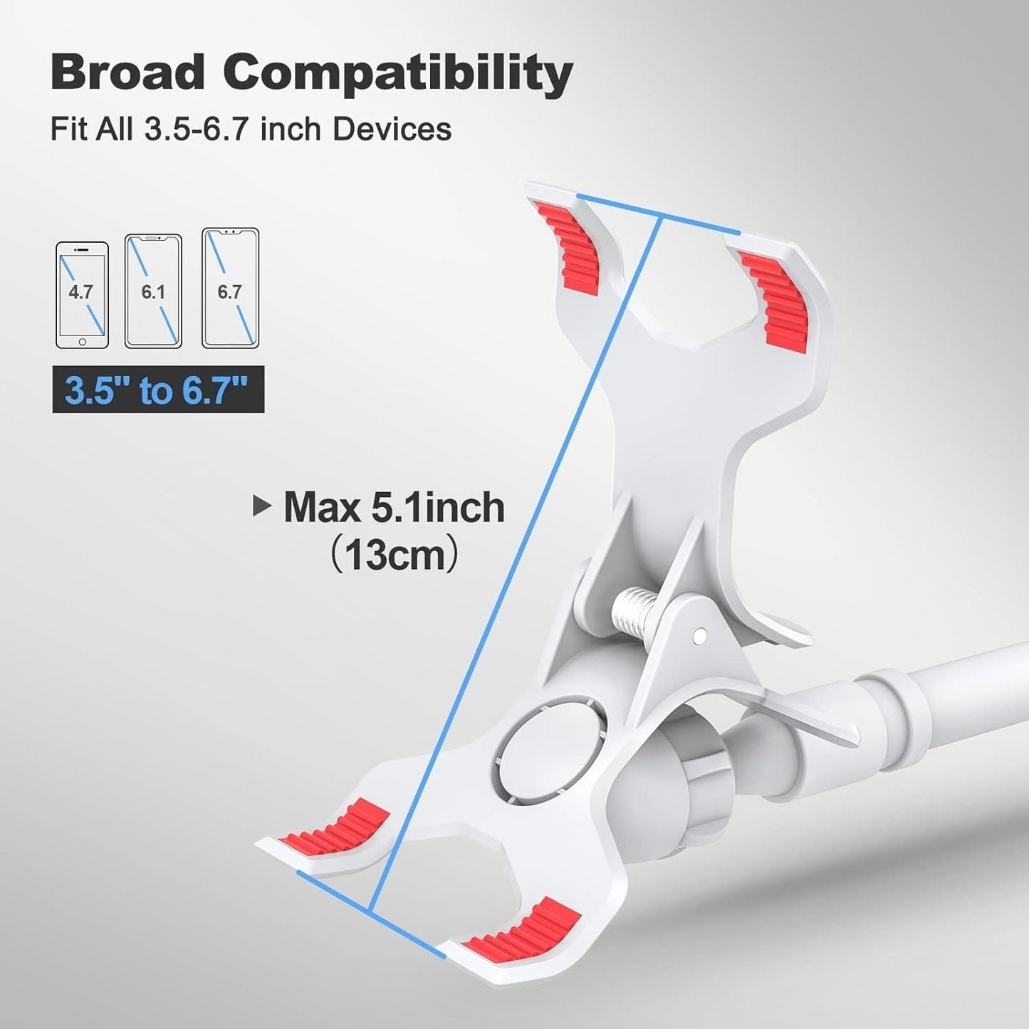 Newest Gooseneck Phone Holder 31in Long Flexible Lazy Arm Clip Adjustable Overhead Phone Mount For Phone - JEFF's Favorite Picks