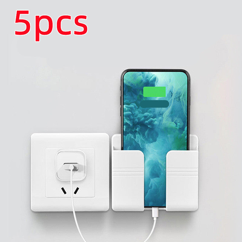 Wall-Mounted Remote & Phone Holder – No-Drill Adhesive Charging Stand