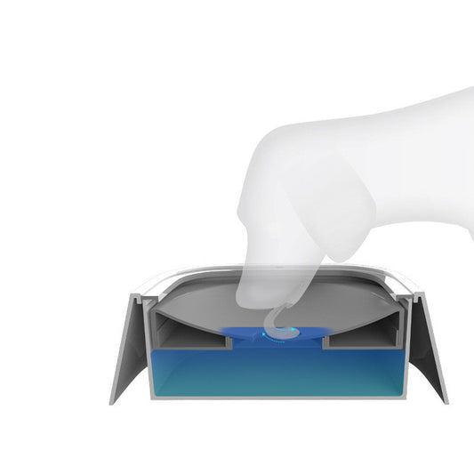 1.5L Floating Pet Water Bowl – No-Spill Slow Feeder for Cats & Dogs – grooming kit