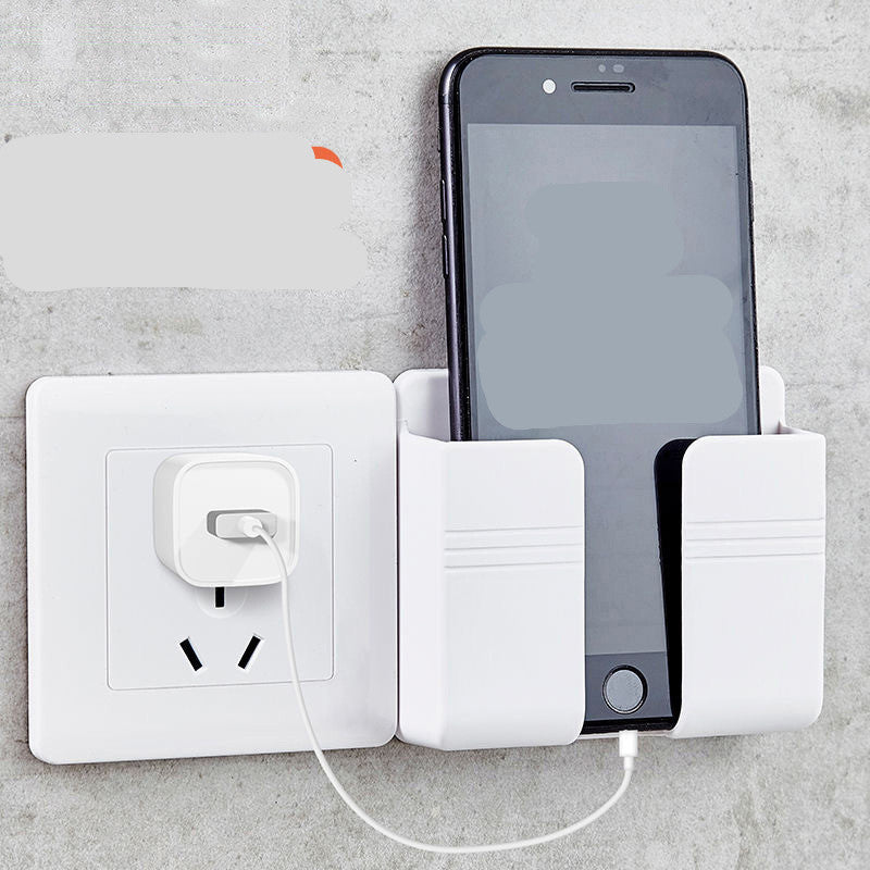 Wall-Mounted Remote & Phone Holder – No-Drill Adhesive Charging Stand