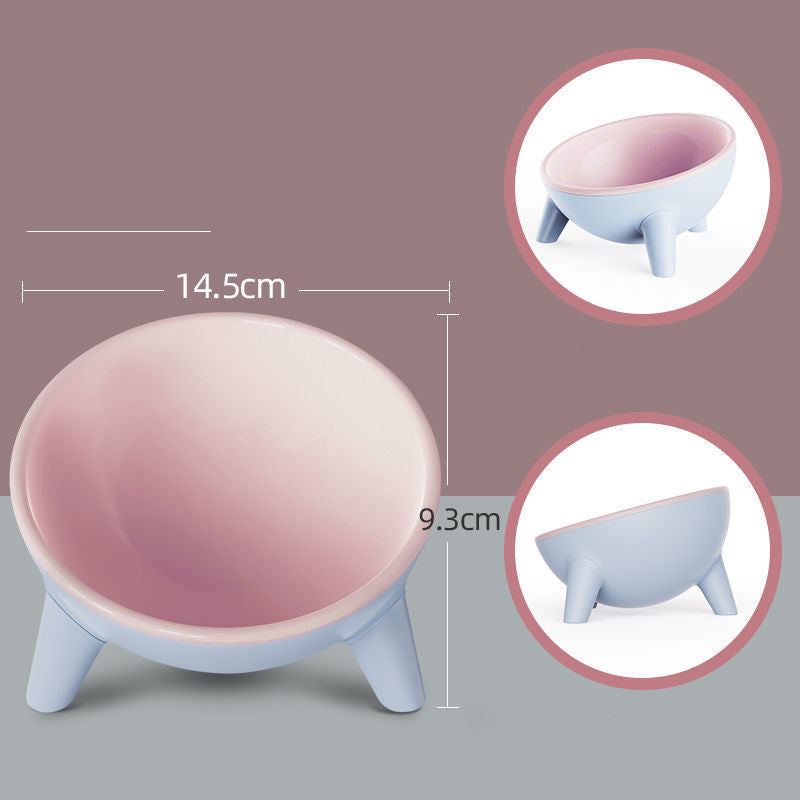 15° Tilted Pet Bowl – Anti-Black Chin, Ergonomic Food-Grade Feeder for Cats & Small Dogs – grooming kit