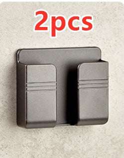 Wall-Mounted Remote & Phone Holder – No-Drill Adhesive Charging Stand