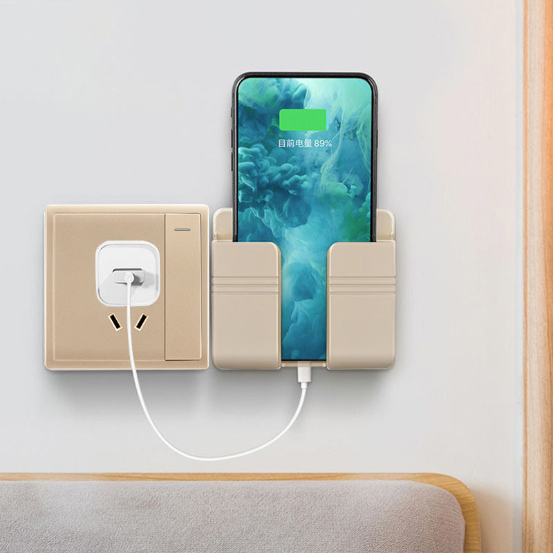 Wall-Mounted Remote & Phone Holder – No-Drill Adhesive Charging Stand