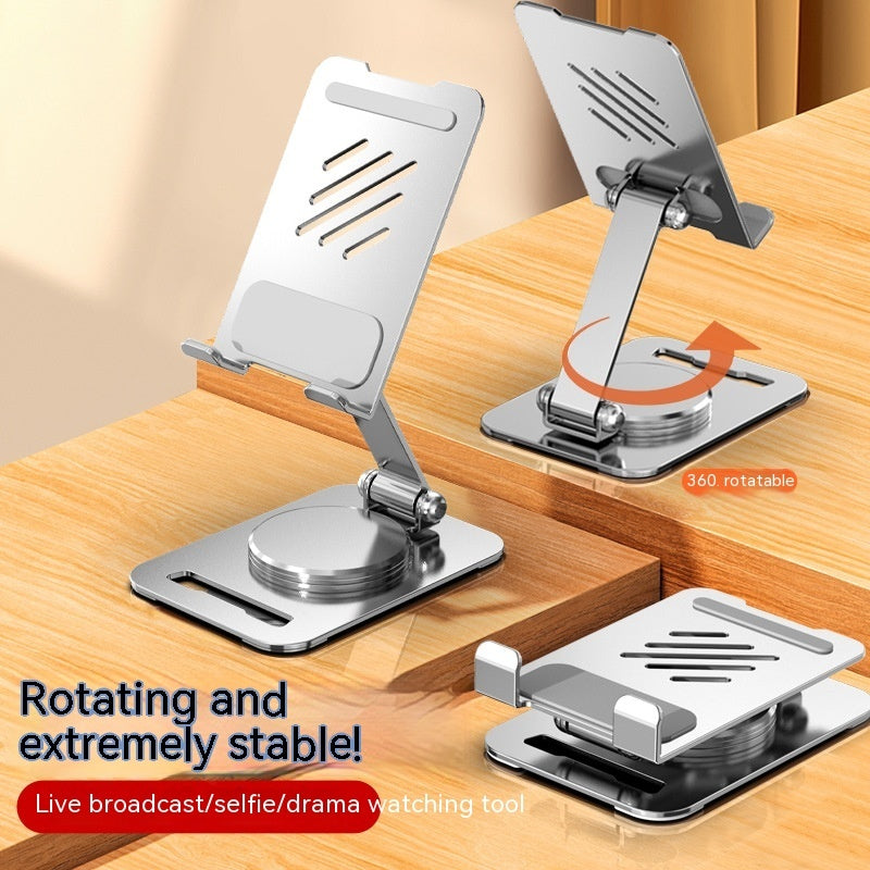 Foldable 360° Phone & Tablet Stand – Adjustable Aluminum Desk Holder