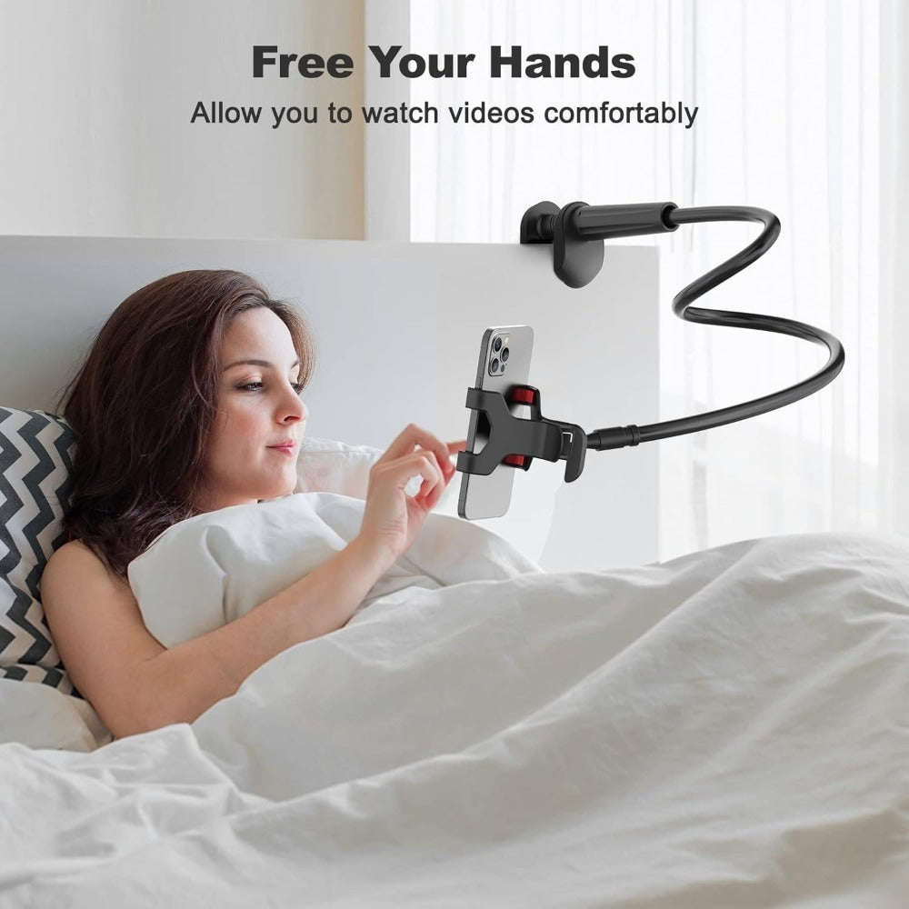 Newest Gooseneck Phone Holder 31in Long Flexible Lazy Arm Clip Adjustable Overhead Phone Mount For Phone - JEFF's Favorite Picks