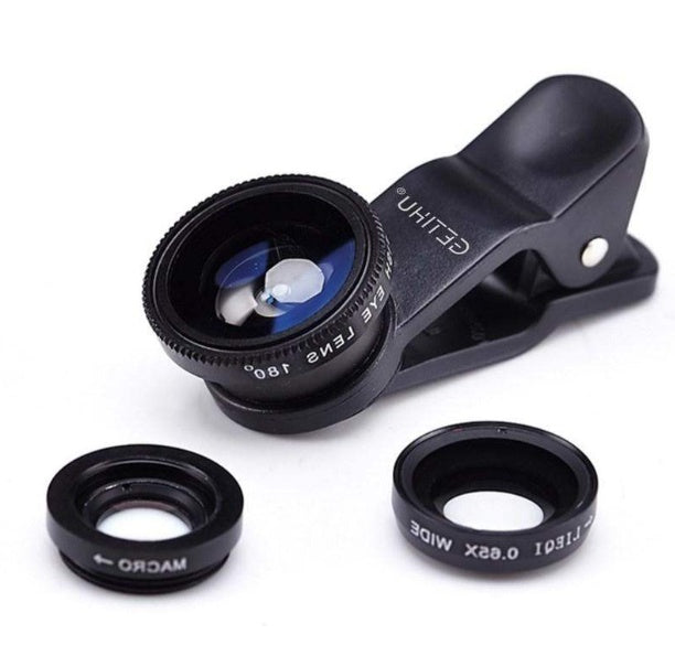 3-in-1 Clip-On Fisheye Lens Kit for Mobile Phones – Universal Fit – tech-gadget