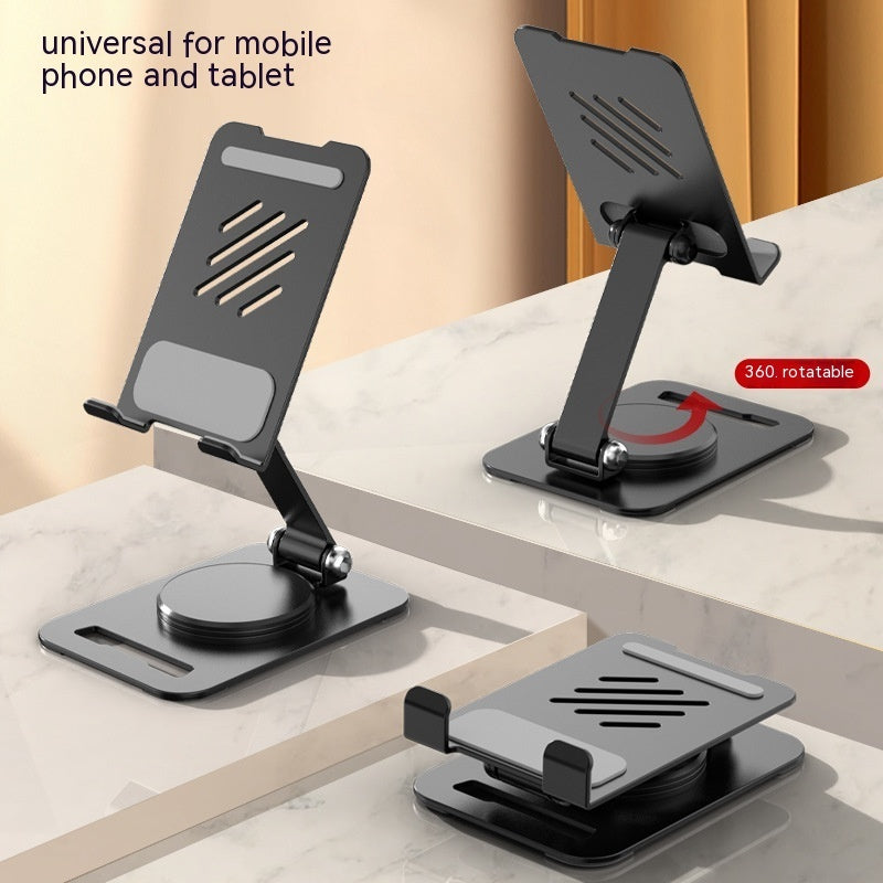 Foldable 360° Phone & Tablet Stand – Adjustable Aluminum Desk Holder