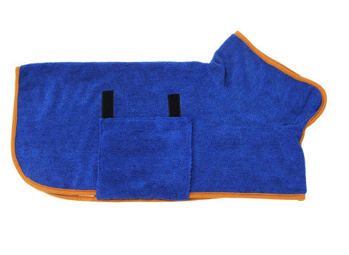 Super Absorbent Dog Bathrobe Towel – Quick-Dry Microfiber Pet Drying Coat