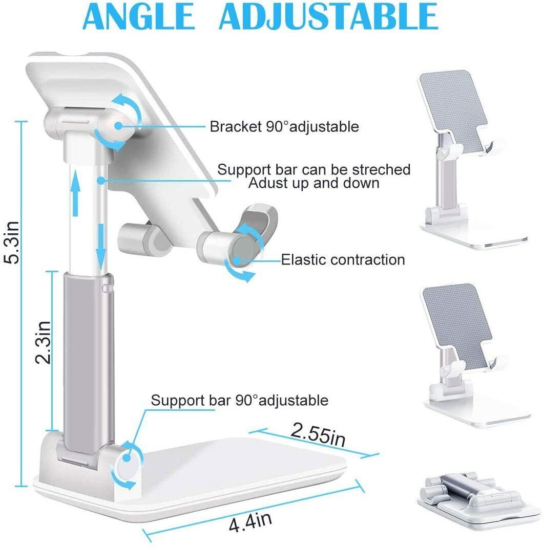 Foldable Phone & Tablet Stand – Adjustable Desktop Holder for Desk Use - JEFF's Favorite Picks