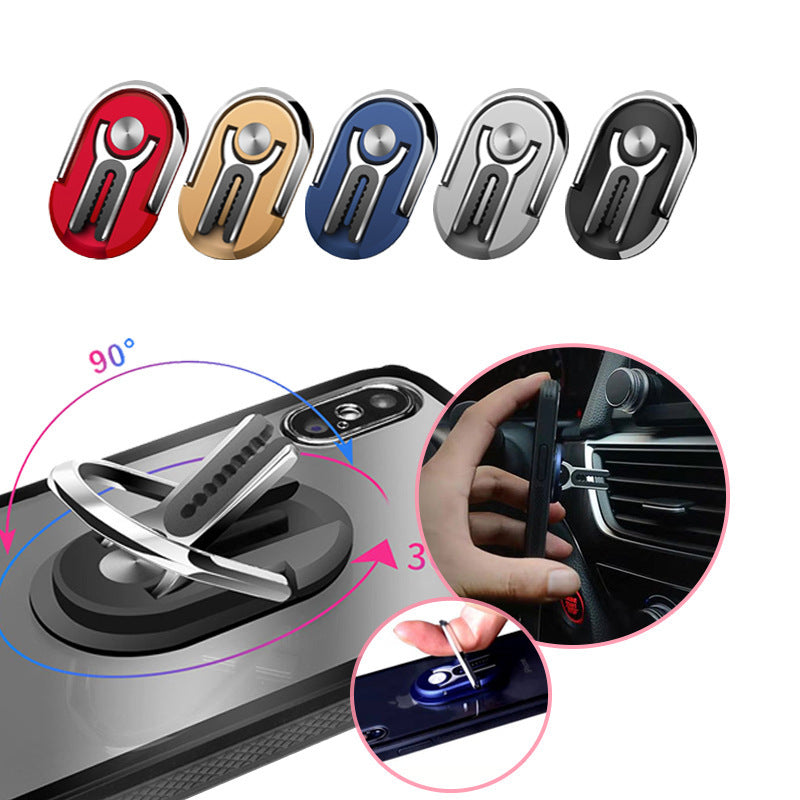 Universal 360° Phone Ring Holder – Magnetic Car Mount Compatible Grip Stand for All Smartphones