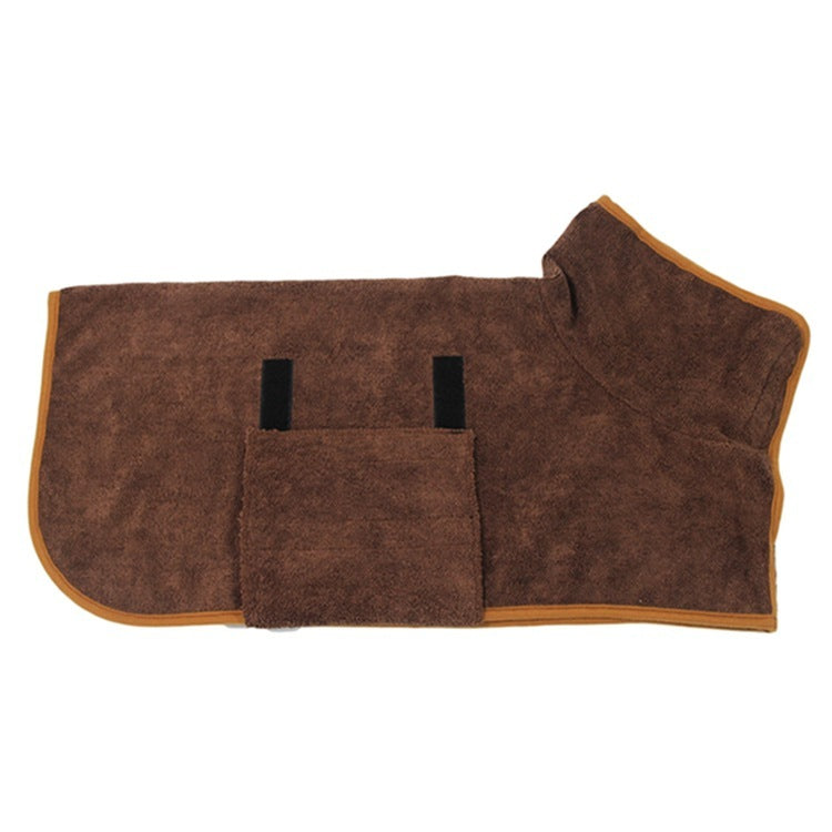 Super Absorbent Dog Bathrobe Towel – Quick-Dry Microfiber Pet Drying Coat