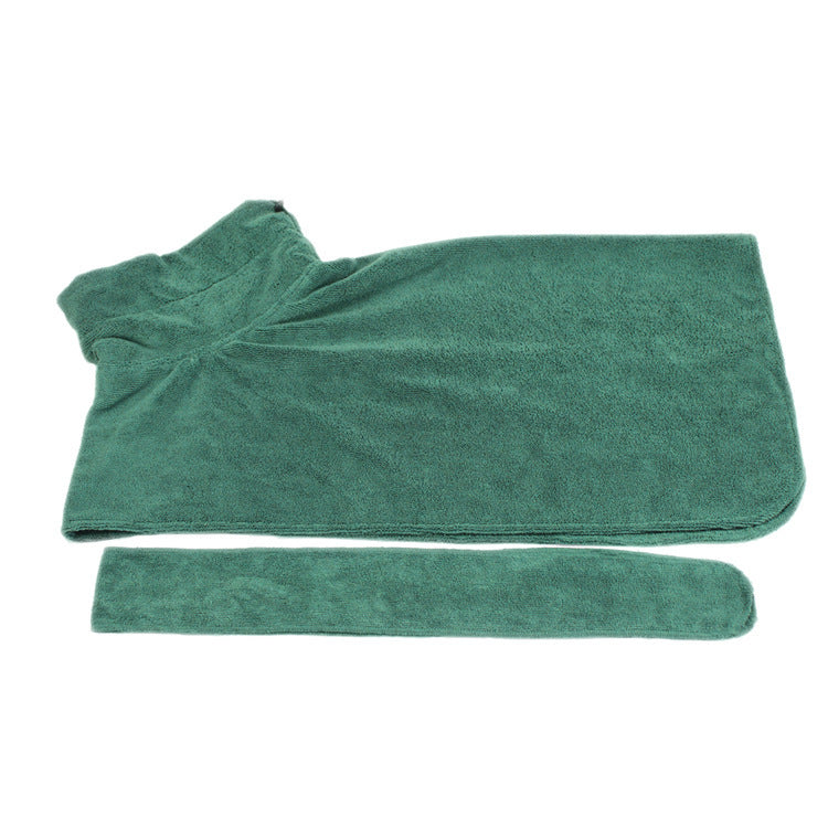 Super Absorbent Dog Bathrobe Towel – Quick-Dry Microfiber Pet Drying Coat