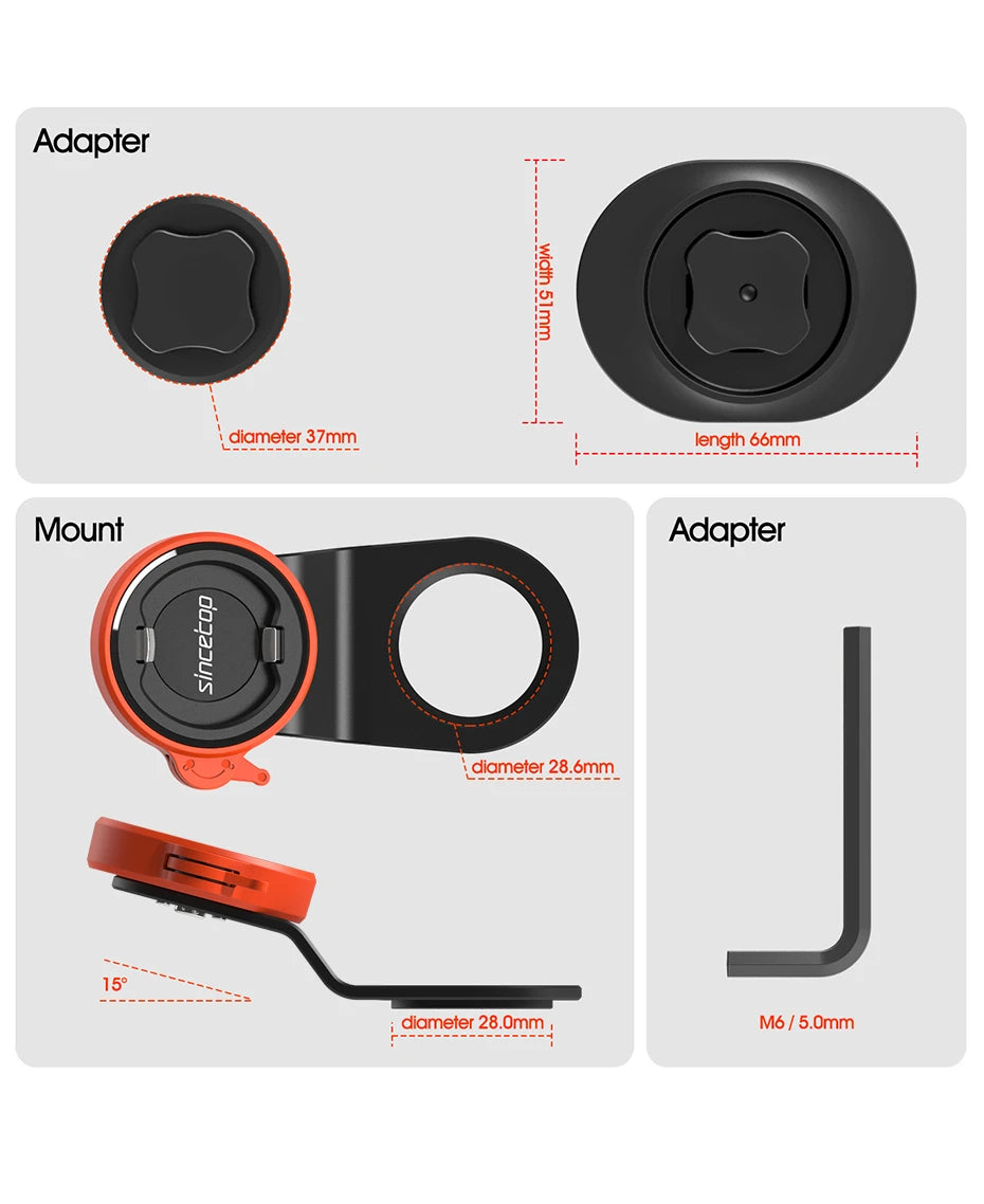 SINCE TOP Quick Mount Phone Holder – Motorcycle & Bike iPhone Mount