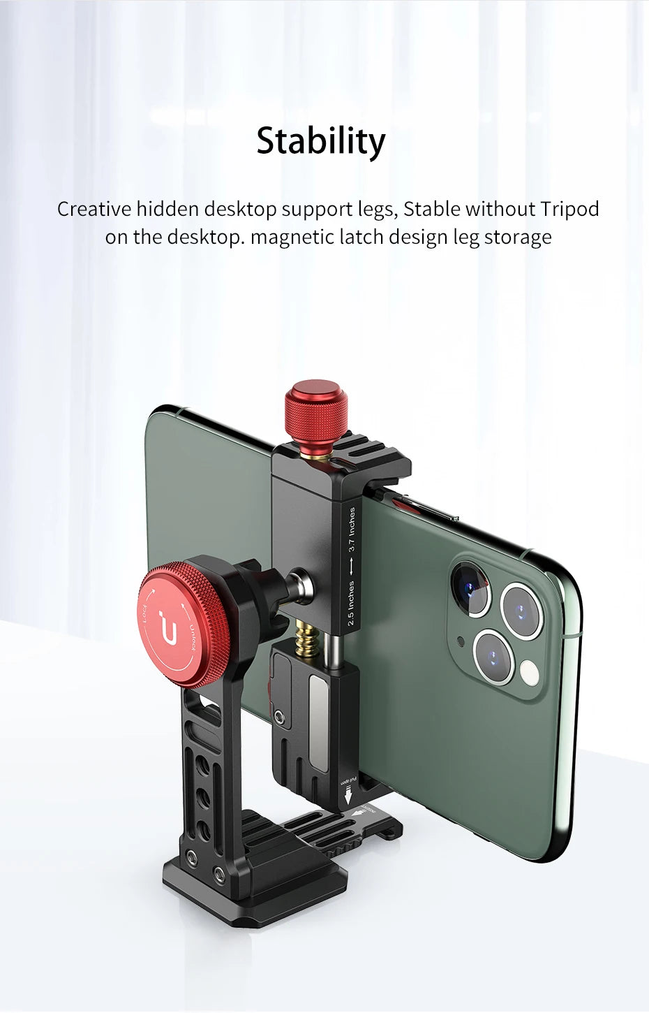 Ulanzi Tripod Mount Adapter – Universal Smartphone Holder for Vlogging & Streaming