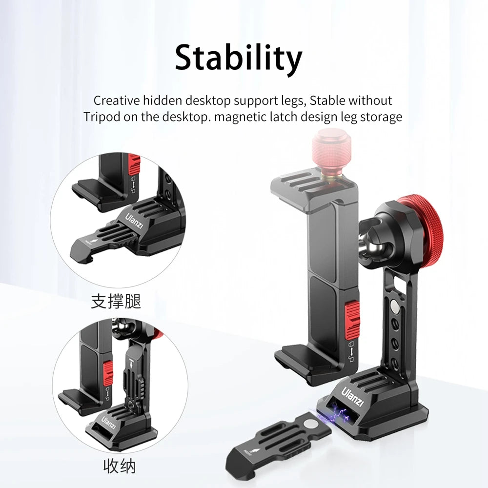 Ulanzi Tripod Mount Adapter – Universal Smartphone Holder for Vlogging & Streaming