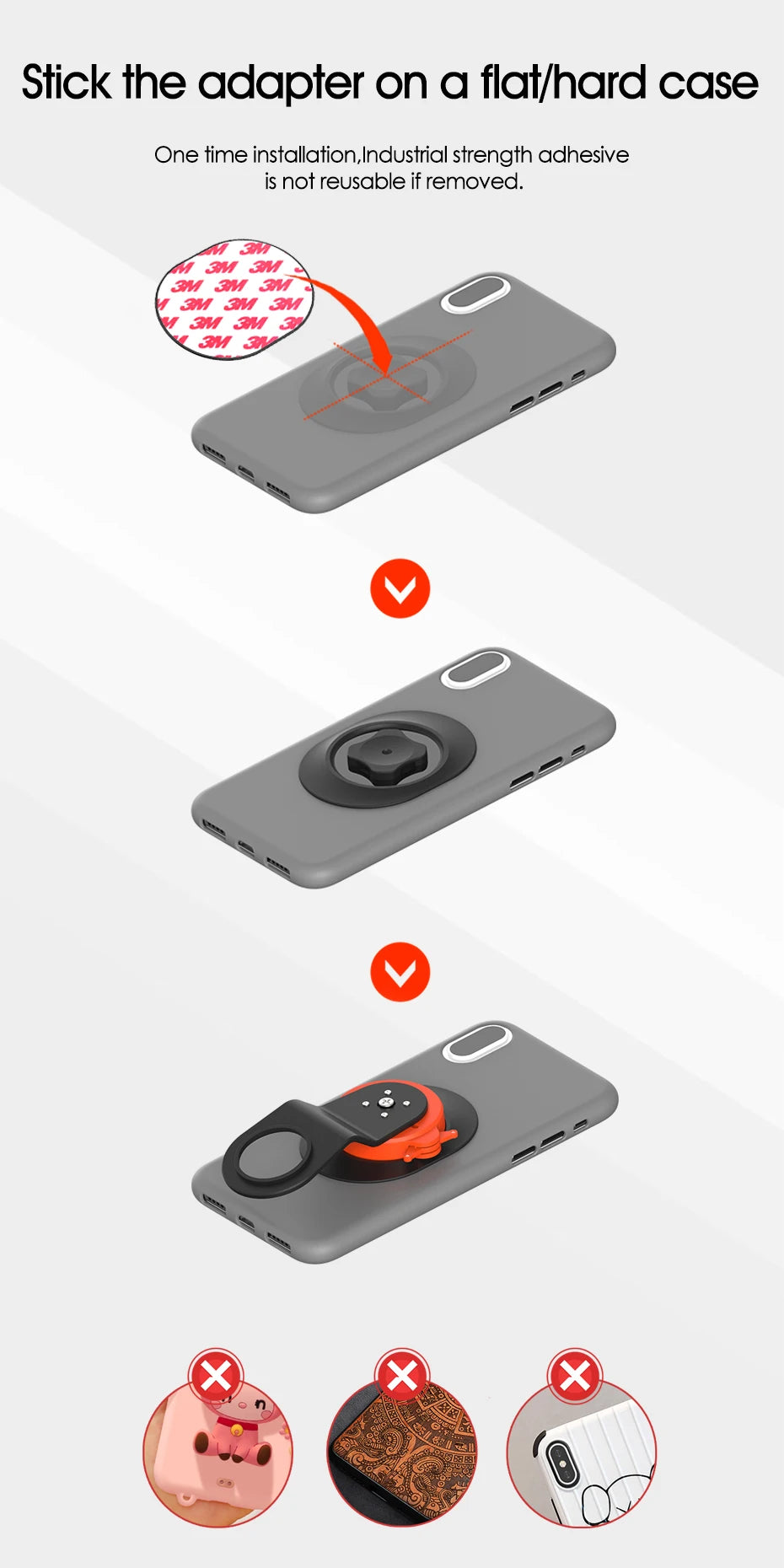 SINCE TOP Quick Mount Phone Holder – Motorcycle & Bike iPhone Mount