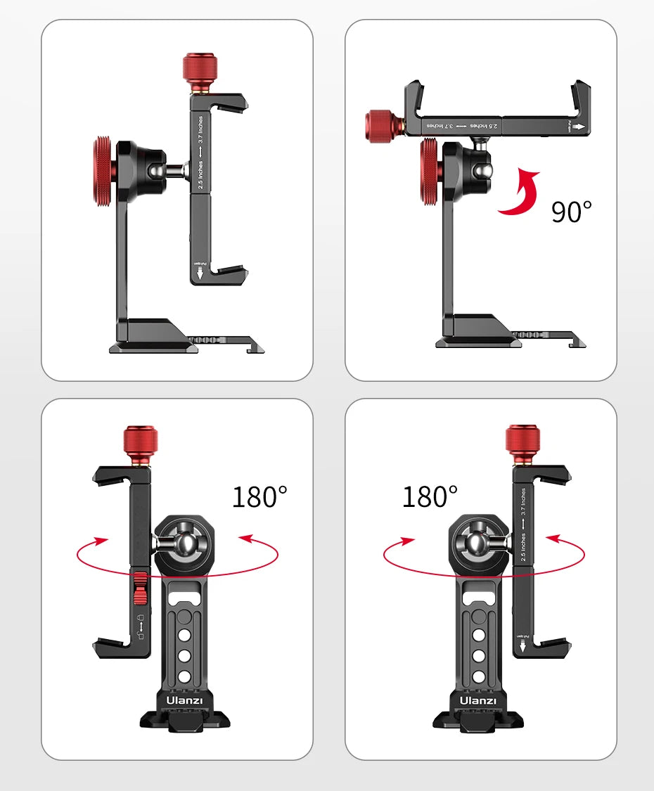 Ulanzi Tripod Mount Adapter – Universal Smartphone Holder for Vlogging & Streaming