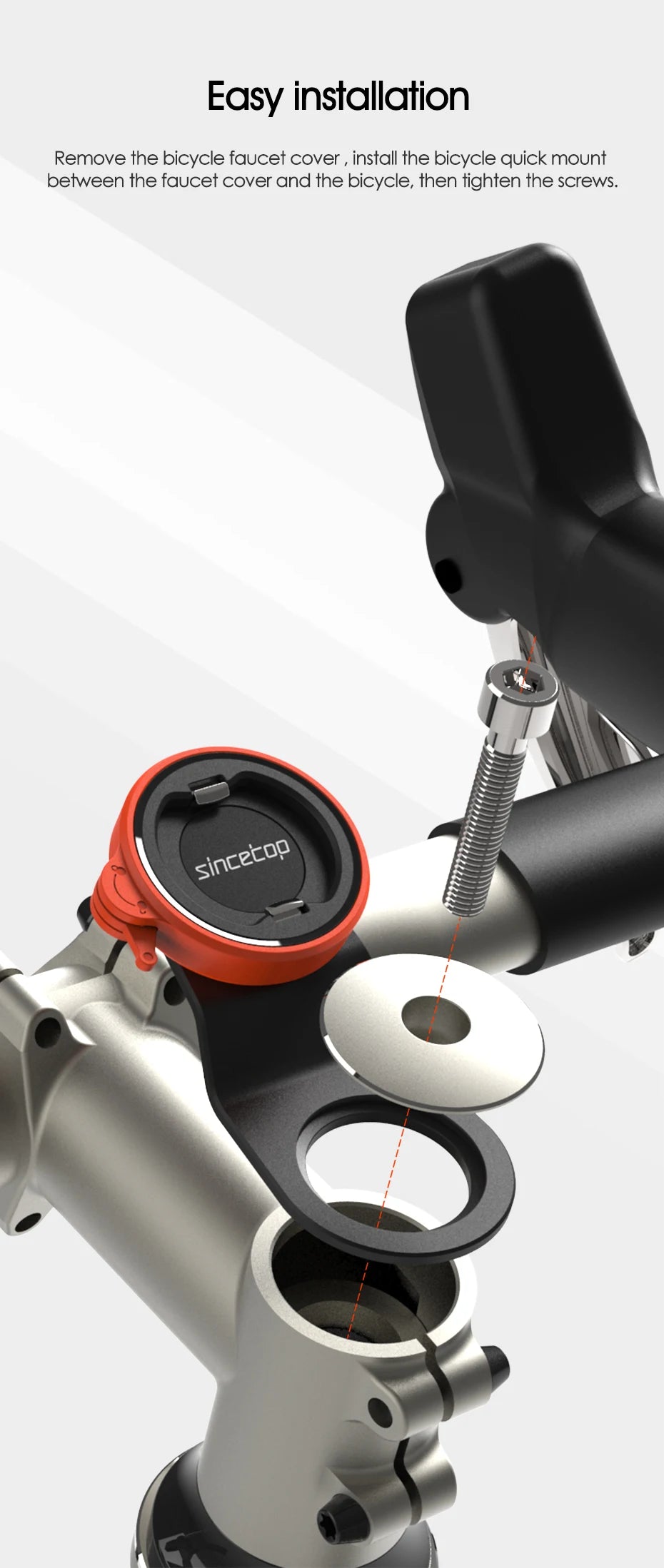 SINCE TOP Quick Mount Phone Holder – Motorcycle & Bike iPhone Mount