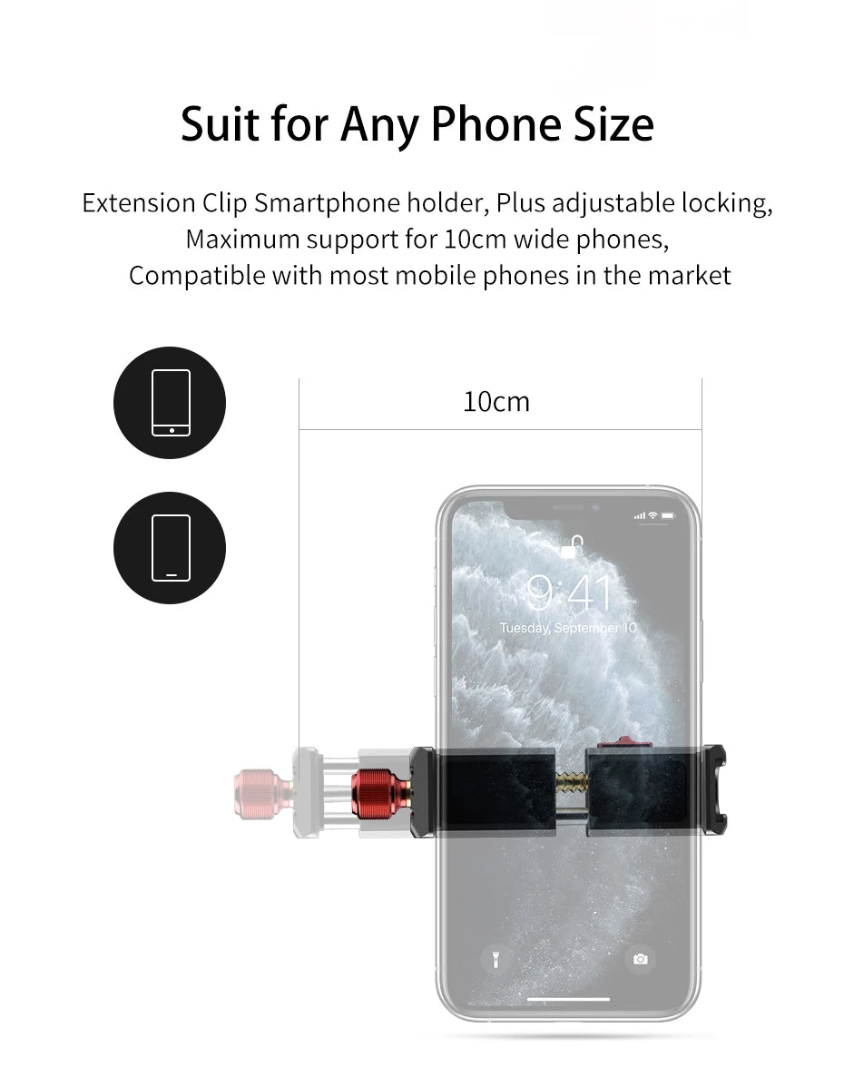 Ulanzi Tripod Mount Adapter – Universal Smartphone Holder for Vlogging & Streaming