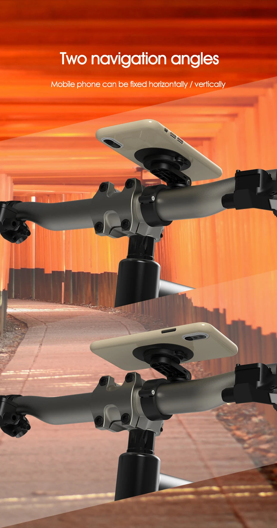 SINCE TOP Universal Bike & Motorcycle Phone Mount – Quick Release, 360° Rotation