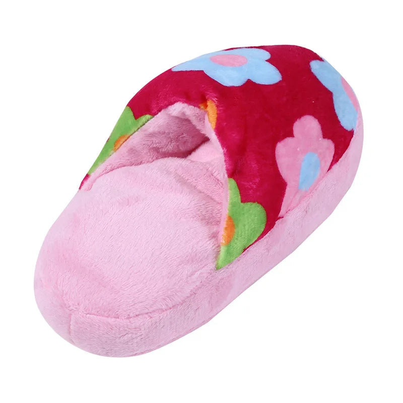 “Plush Slipper Squeaky Toy for Dogs & Cats – Chew & Play Interactive Pet Toy”