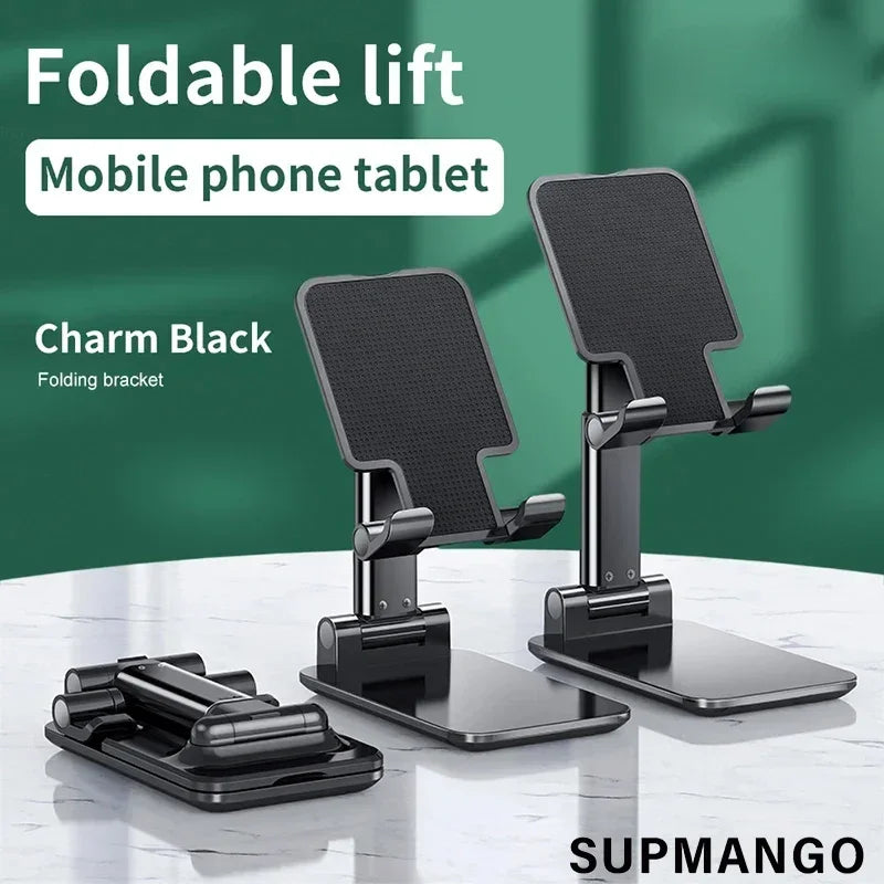 Adjustable Telescopic Phone & Tablet Stand – Foldable & Ergonomic Desk Holder