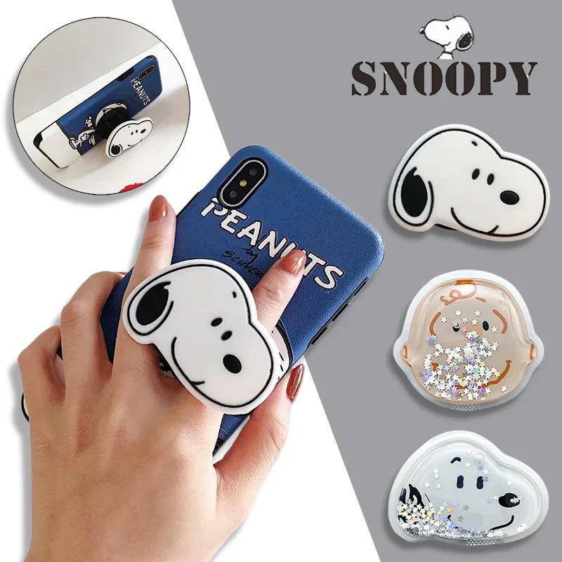 Snoopy Finger Ring Phone Stand – Cute Retractable Holder for iPhone