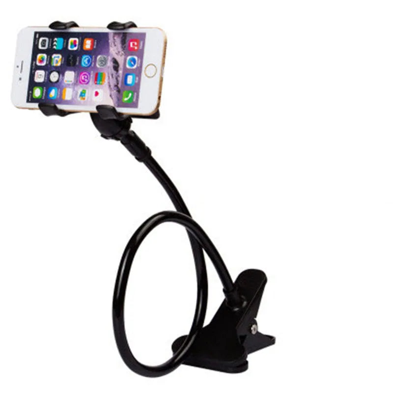 Flexible 28" Gooseneck Phone Holder – 360° Lazy Clip Stand for Bed & Desk