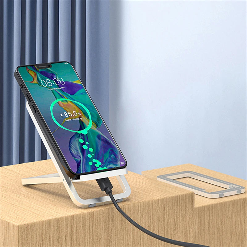 Foldable Lazy Phone Stand – Adjustable Desktop Holder for iPhone & Android
