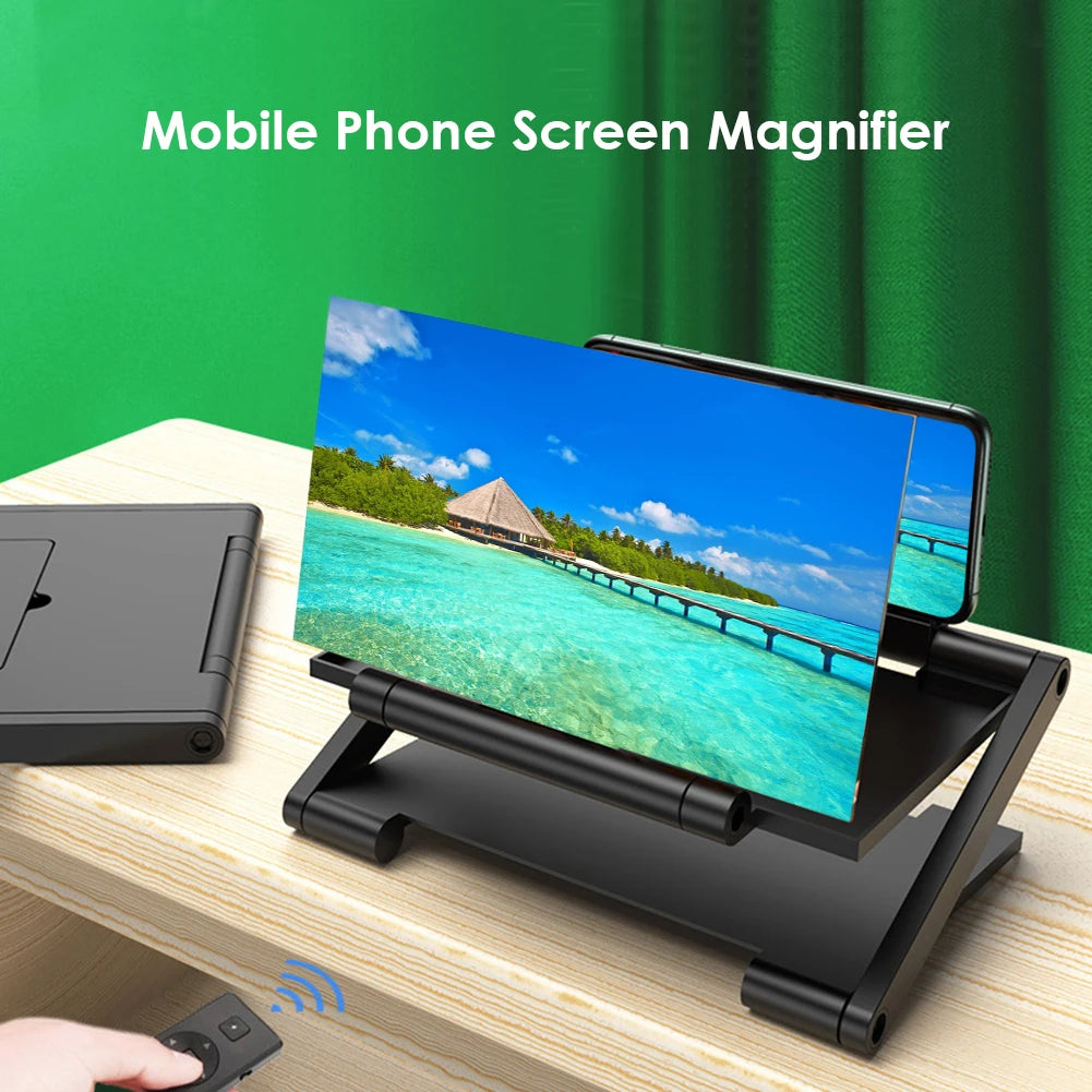8-Inch 3D HD Phone Screen Magnifier – Foldable Smartphone Amplifier Stand