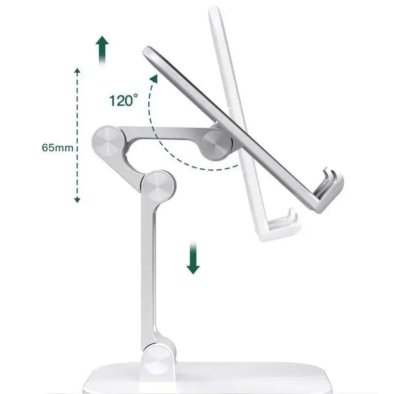 VIKEFON 3-Section Foldable Phone Stand – Adjustable Desk Holder for Smartphones & Tablets