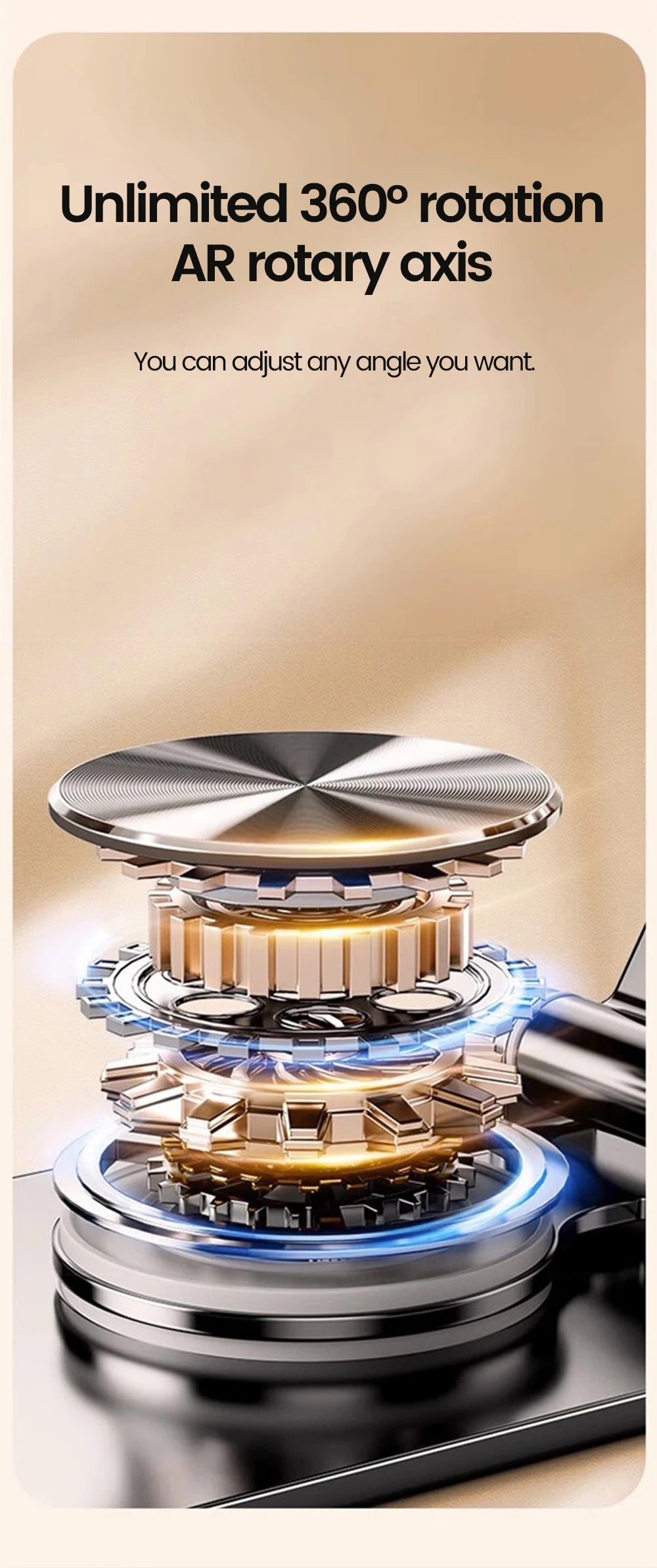 Elough 360° Rotation Metal Tablet & Phone Holder – Universal Folding Desktop Stand