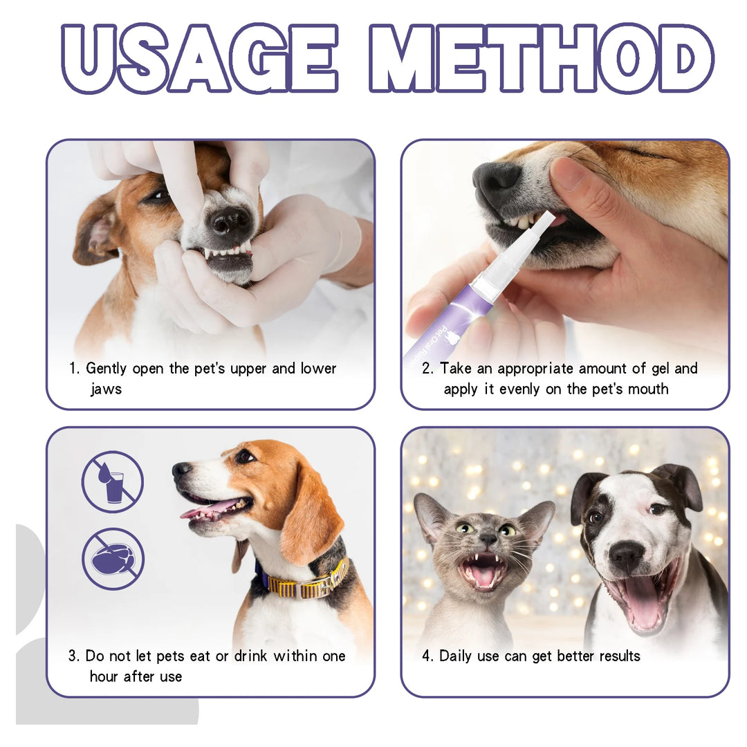 “Pet Dental Gel Pen – Fresh Breath & Tartar Control for Dogs & Cats”