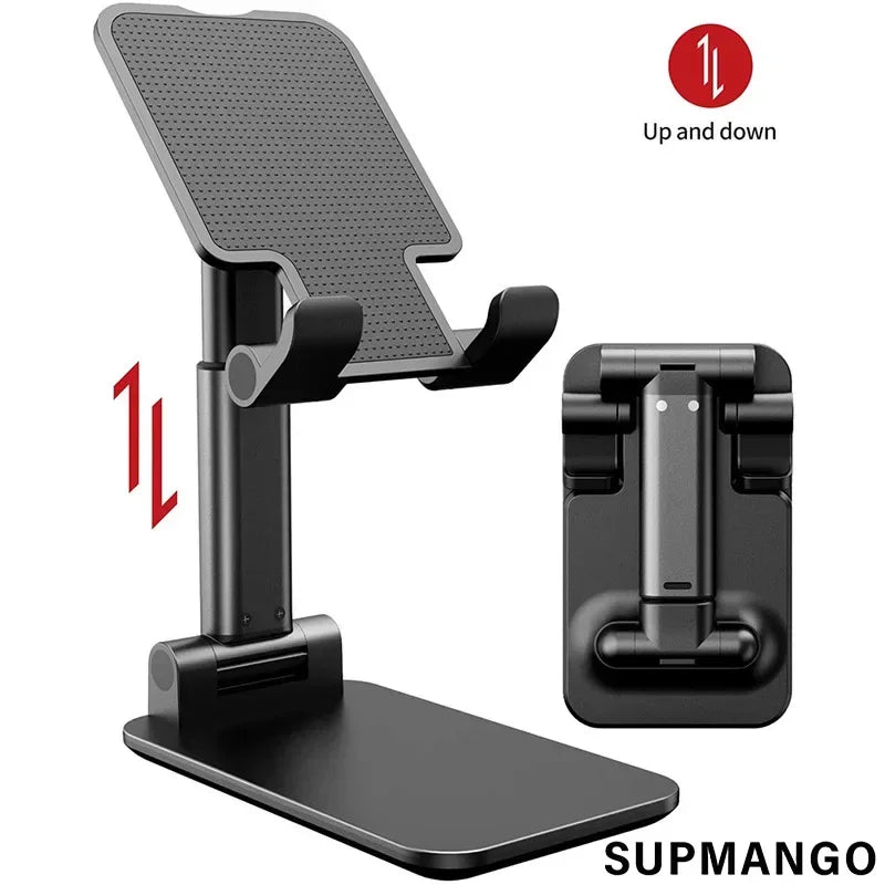 Adjustable Telescopic Phone & Tablet Stand – Foldable & Ergonomic Desk Holder