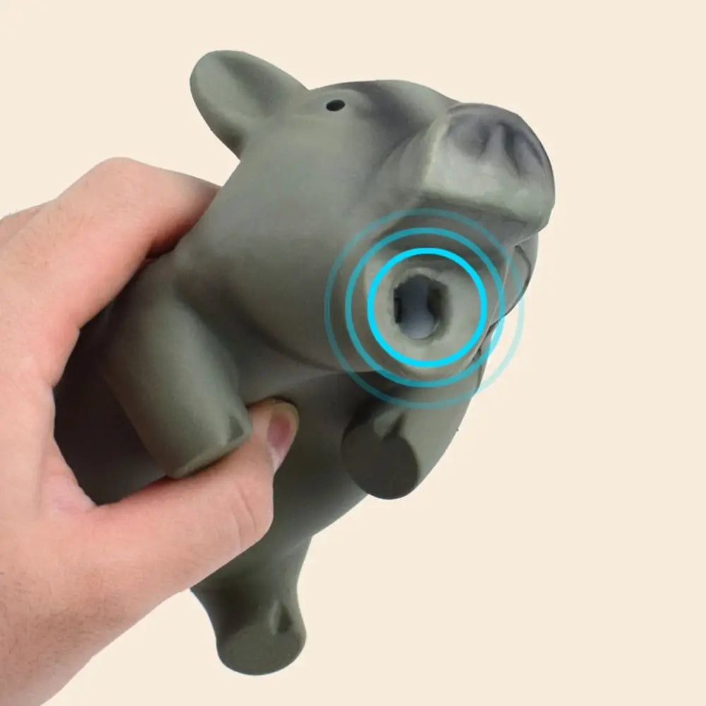 “Latex Squeaky Pig Chew Toy – Grunting Dog Toy for Dental Health & Fun”