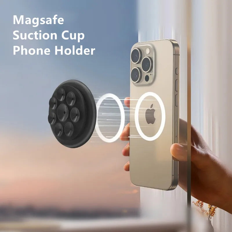 Octo Buddy Magnetic Grip Stand – MagSafe Silicone Holder for iPhone 12–15 Series
