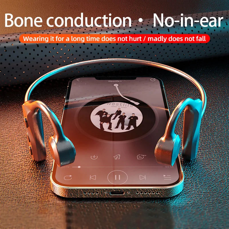 K69 Bone Conduction Wireless Earphones – Open-Ear Bluetooth Headset for Safe Outdoor Listening