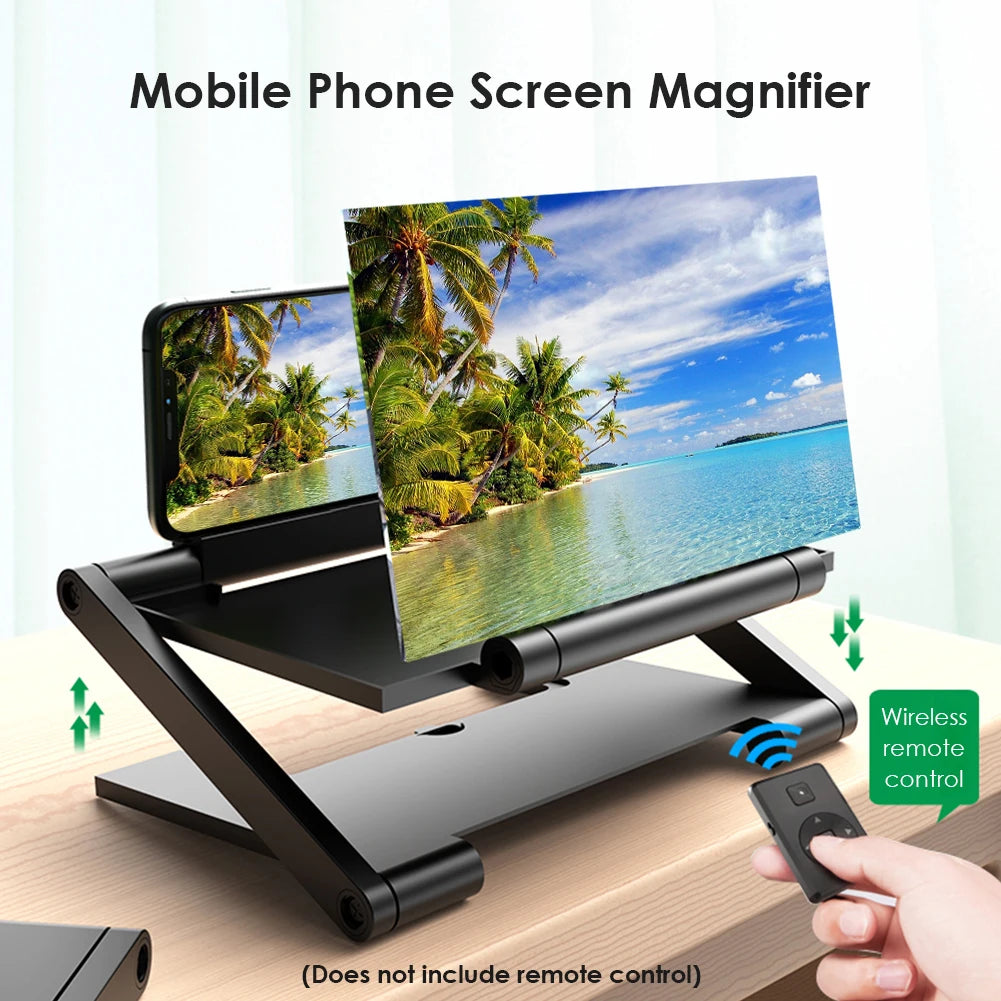 8-Inch 3D HD Phone Screen Magnifier – Foldable Smartphone Amplifier Stand