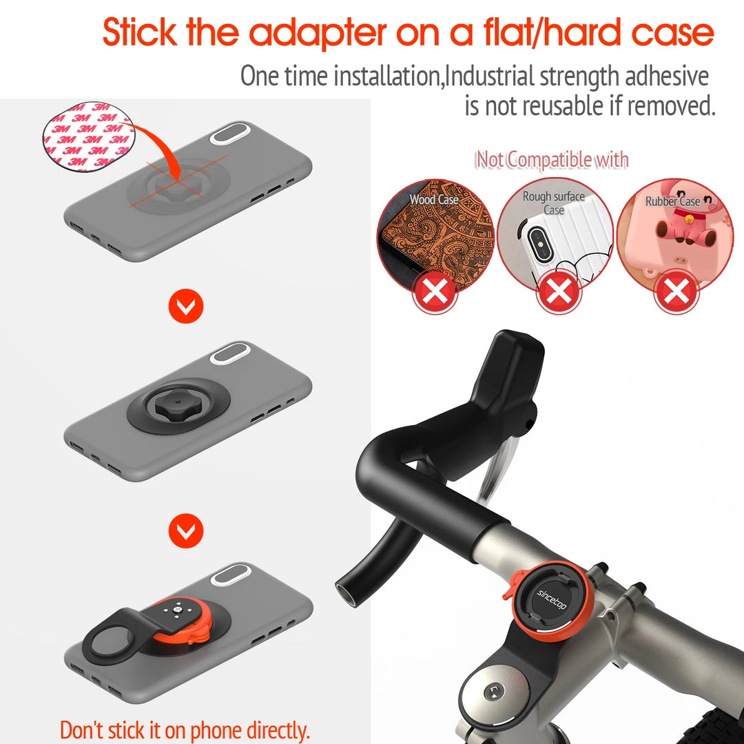 SINCE TOP Quick Mount Phone Holder – Motorcycle & Bike iPhone Mount