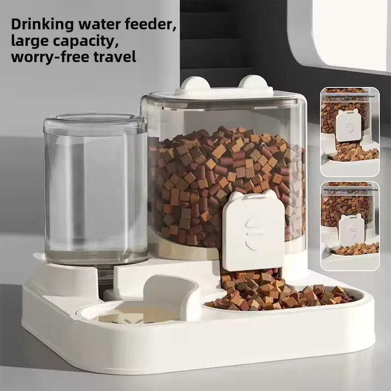 “Automatic Pet Feeder & Water Dispenser – Gravity Food & Water Set for Dogs & Cats”