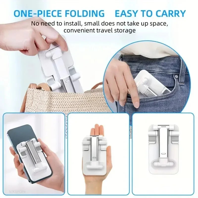 Adjustable Telescopic Phone & Tablet Stand – Foldable & Ergonomic Desk Holder