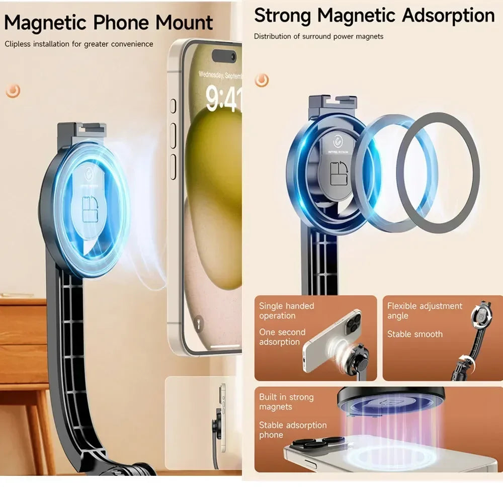 “L20 Magsafe Selfie Stick Tripod – Bluetooth, Cold Shoe, Extendable”