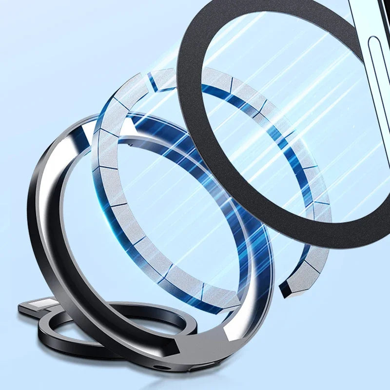 “Magsafe Foldable Phone Ring Stand – Alloy Magnetic Holder for iPhone”