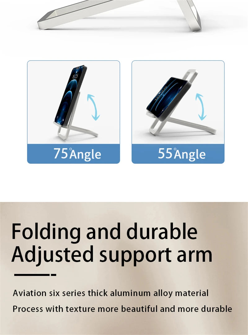 Foldable Lazy Phone Stand – Adjustable Desktop Holder for iPhone & Android