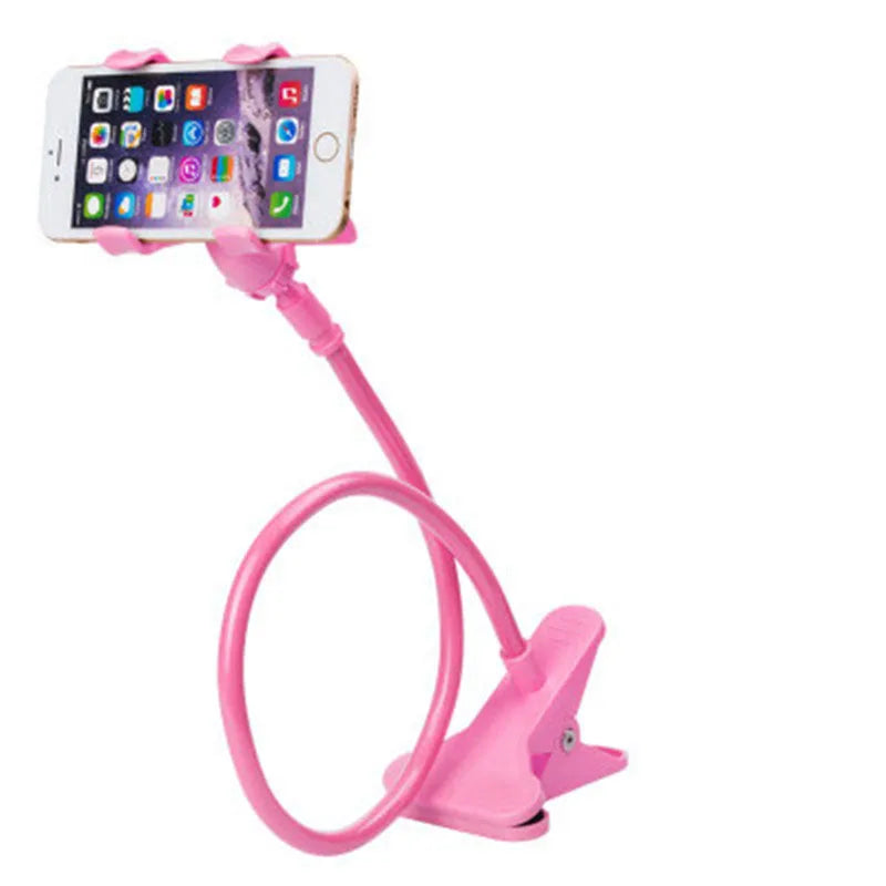 Flexible 28" Gooseneck Phone Holder – 360° Lazy Clip Stand for Bed & Desk
