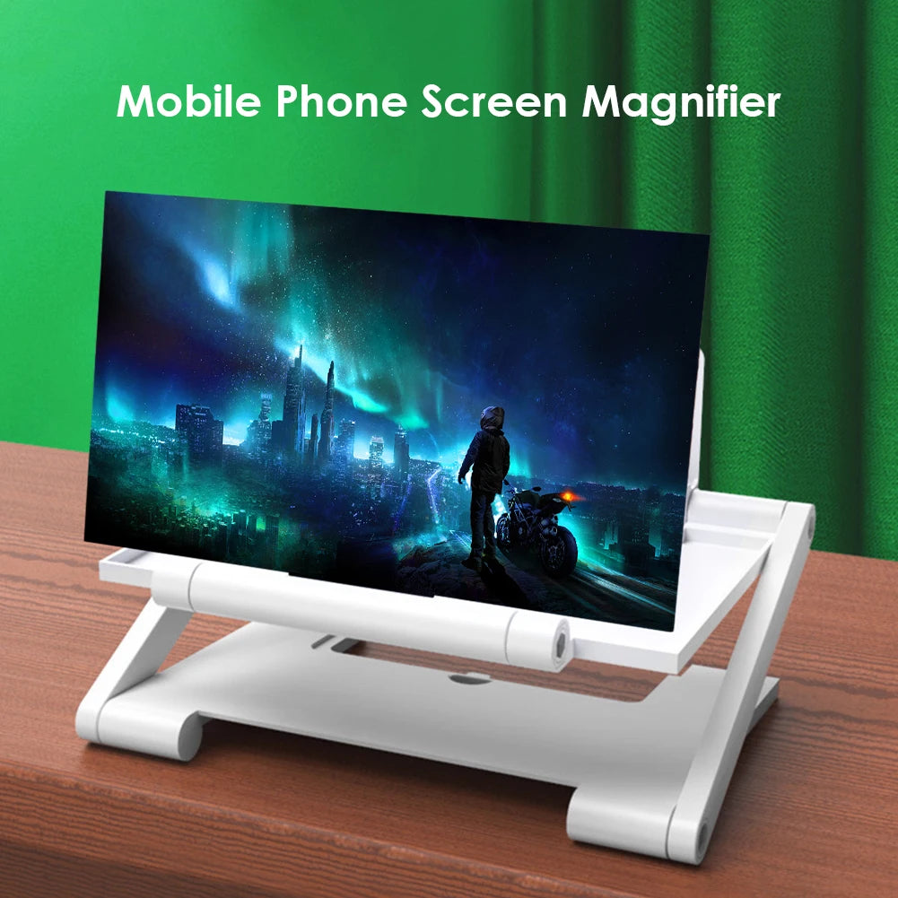 8-Inch 3D HD Phone Screen Magnifier – Foldable Smartphone Amplifier Stand