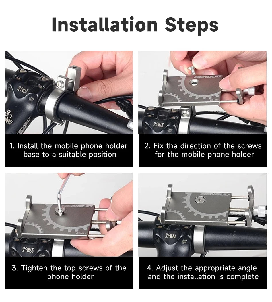 Universal Aluminum Phone Holder for Scooters – Stable & Durable Mount for iPhone & Android