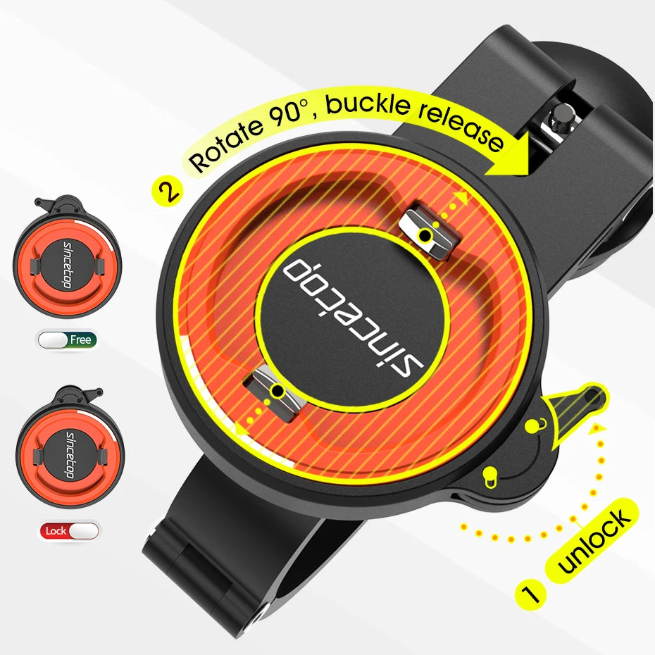 SINCE TOP Universal Bike & Motorcycle Phone Mount – Quick Release, 360° Rotation